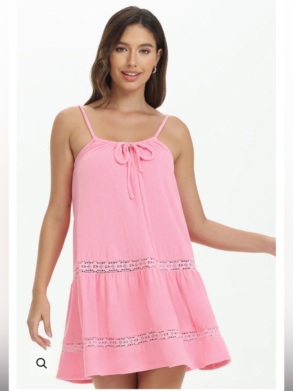 Juicy Couture French Terry Cloth Dress/Swim Coverup black